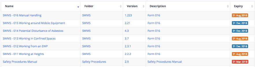 Full Document and Version Control in Formitize